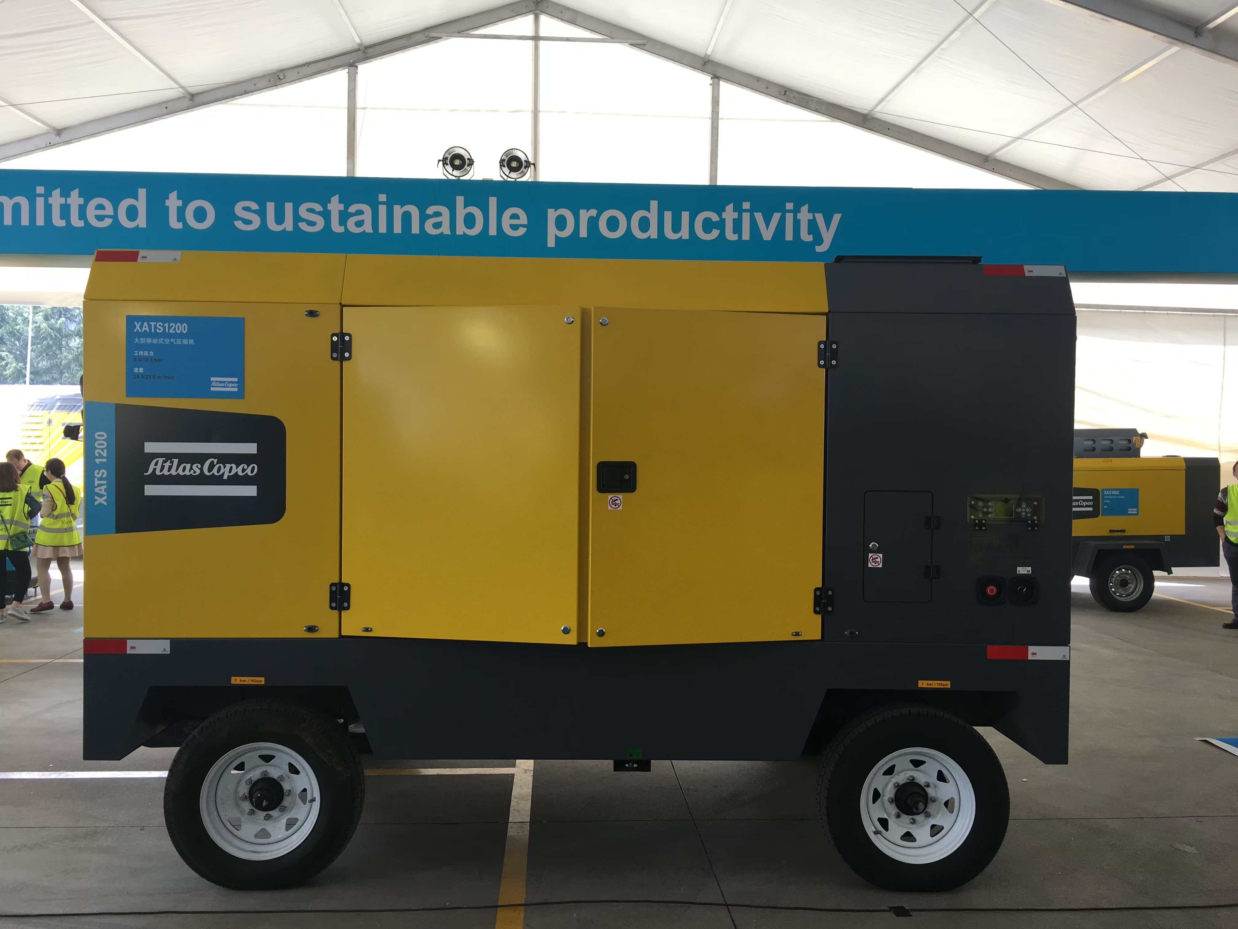 Atlas Copco Diesel Engine Portable Air Compressor XATS 1200