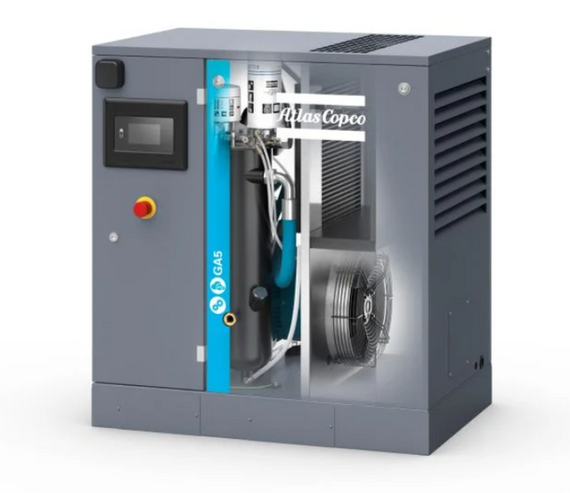 Atlas Copco Oil-Inject Screw Air Compressor GA 5