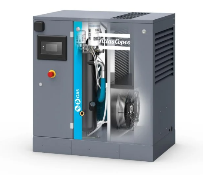Atlas Copco Oil-Inject Screw Air Compressor GA 5